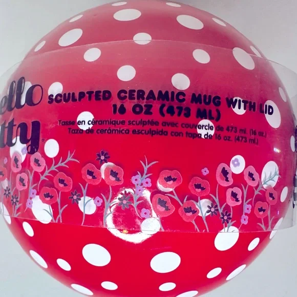 Hello Kitty Mushroom Mug with Lid - Picture 3 of 3